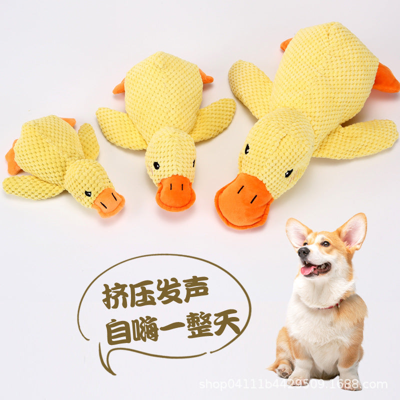Dog plush toys that are durable to bite, sleeping ducks that make sounds, self-entertaining and boring dog toys, dog grinding pet toys