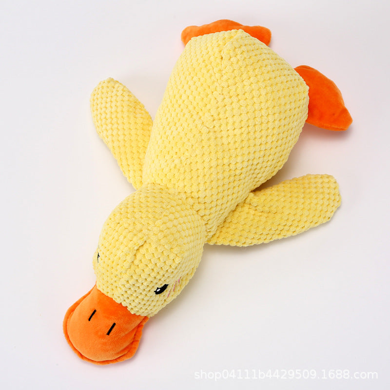 Dog plush toys that are durable to bite, sleeping ducks that make sounds, self-entertaining and boring dog toys, dog grinding pet toys
